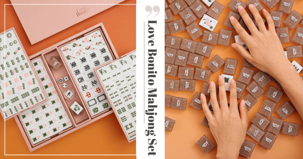 Love Bonito's Limited-Edition Mahjong Set Comes In Pretty Pastels And Pink Glittery Backing