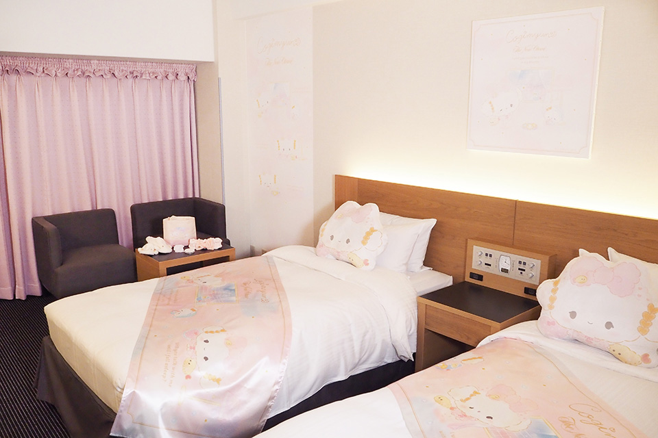 Sanrio Cogimyun hotel room in Japan at Hotel New Otani Tokyo