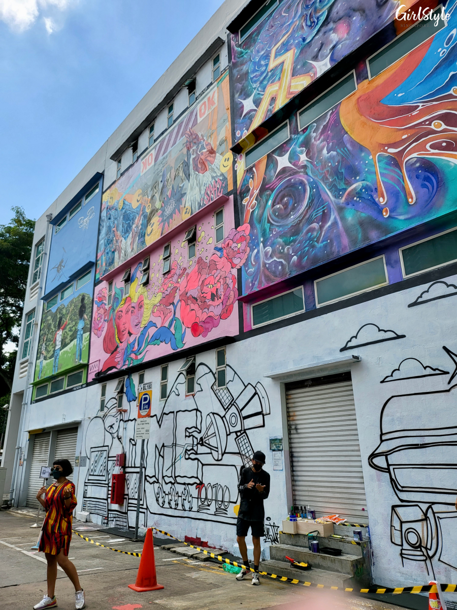 Wall mural art at AliWALL Festival Singapore 2022