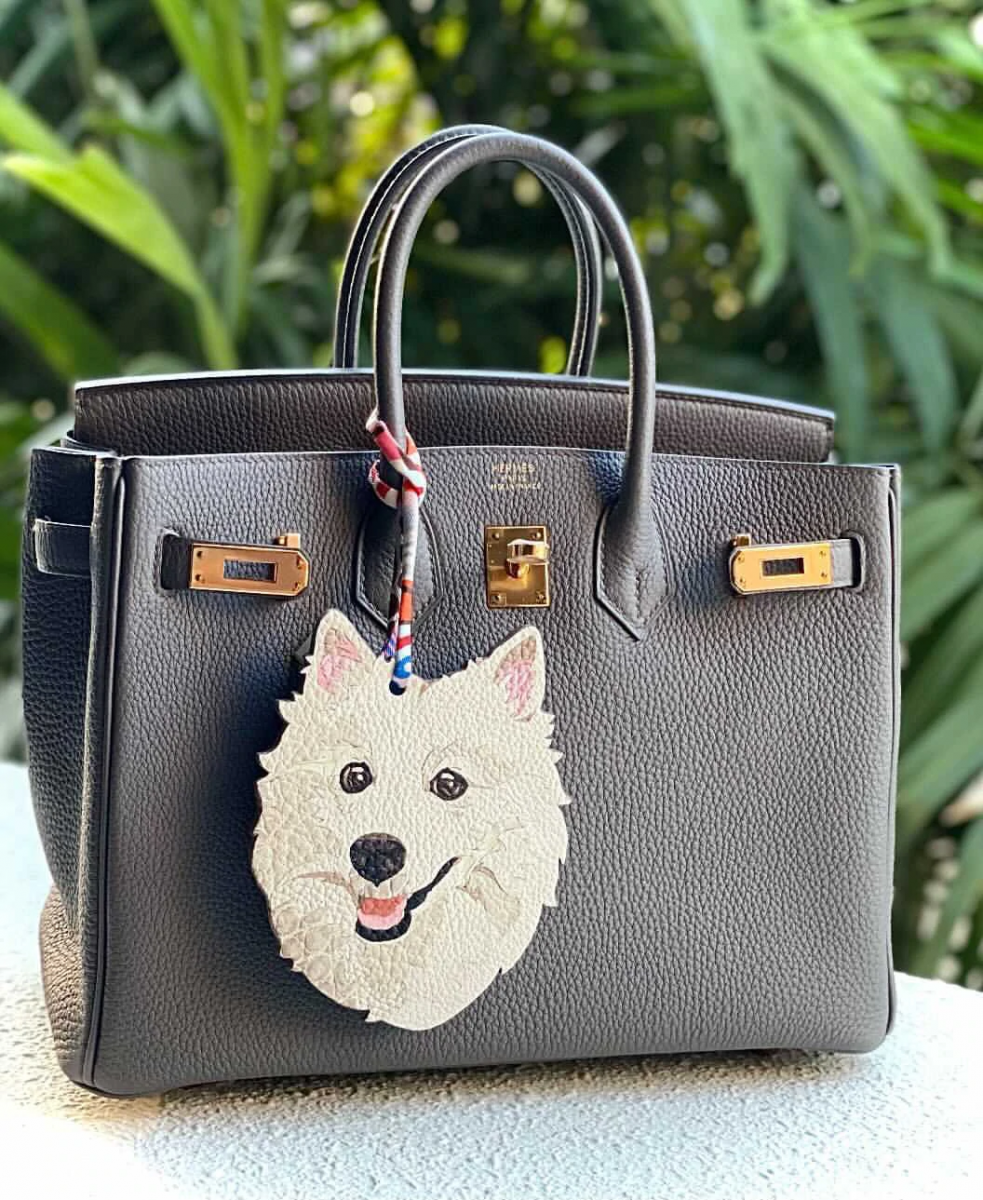 Woofer&Purrlensky customised leather pet charms Singapore