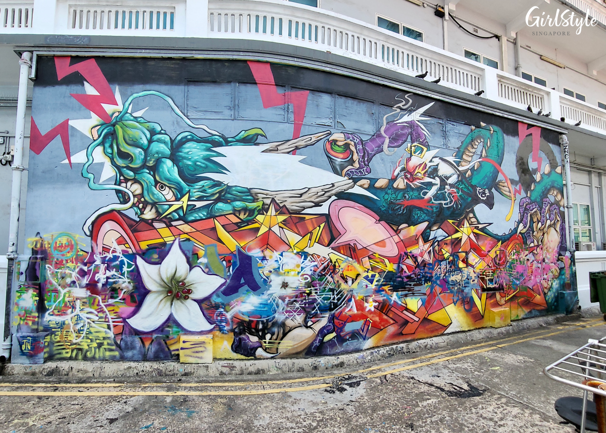 D''TOUR street art at AliWALL Festival Singapore 2022