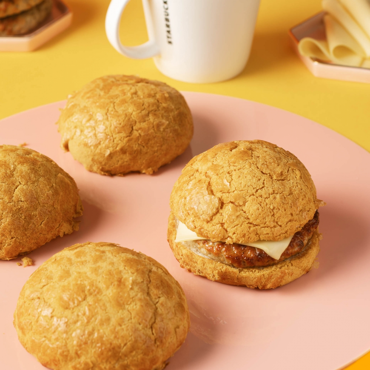 Chicken & Cheese Bolo Bun Sandwich at Starbucks Singapore