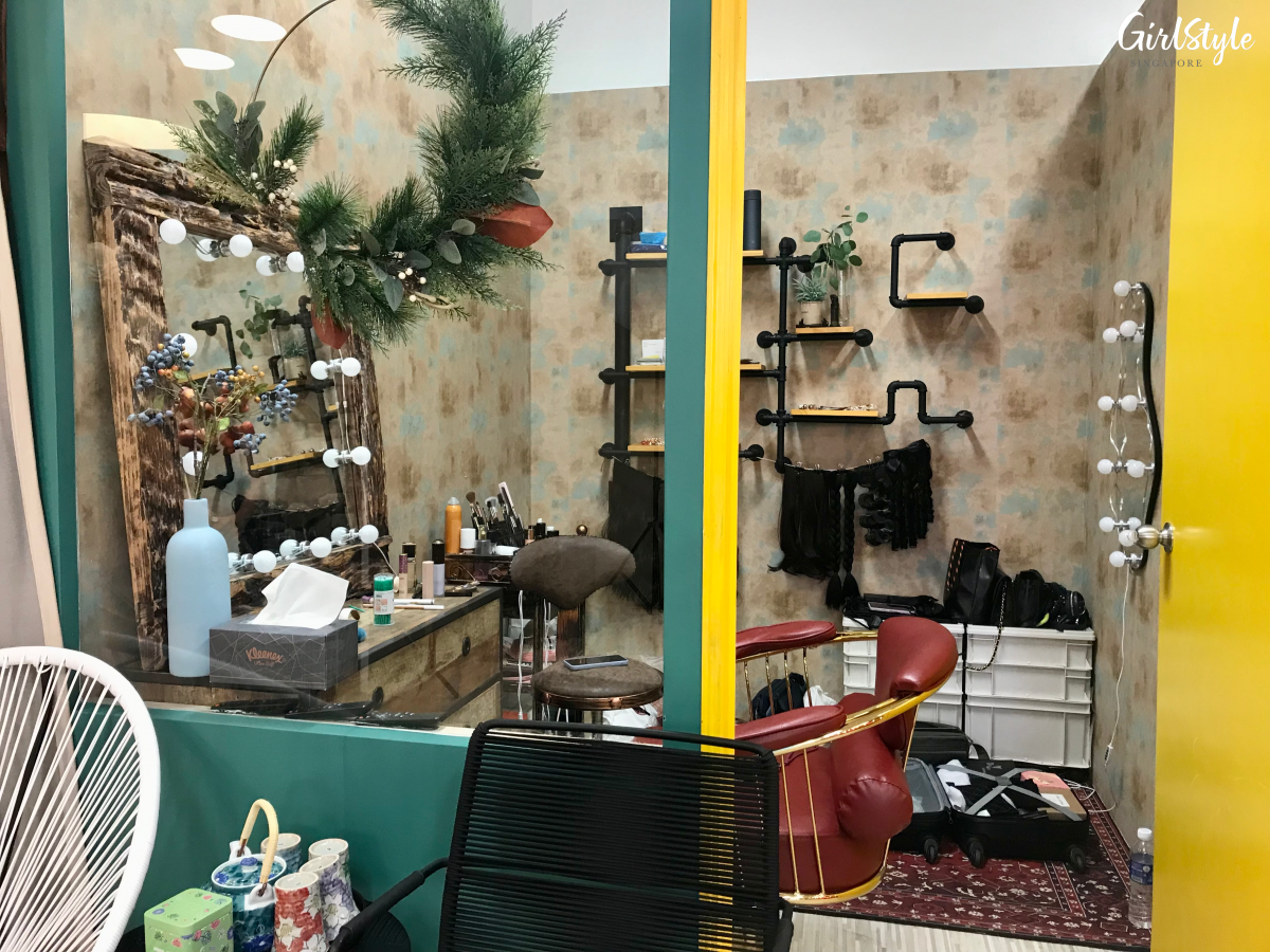 Hair and makeup room at Parallel Egos Studios