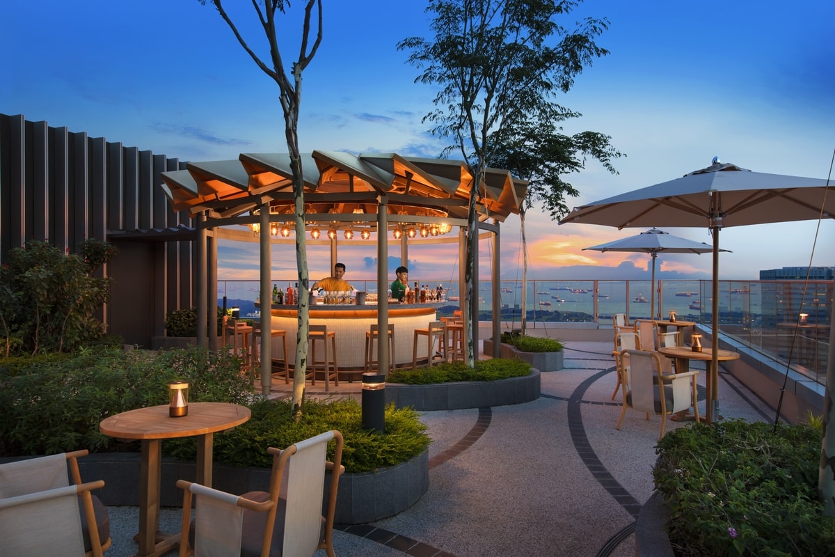 Mr Stork rooftop bar at Andaz Singapore hotel