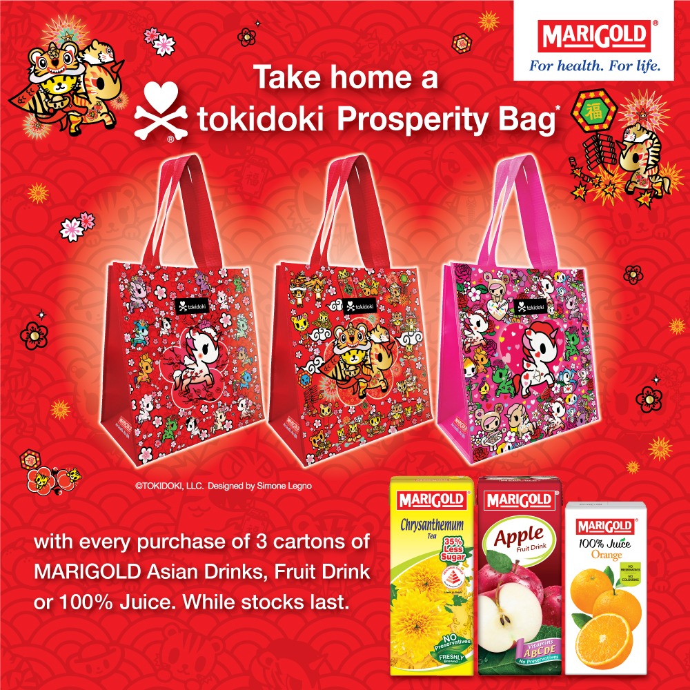 MARIGOLD x tokidoki prosperity bags