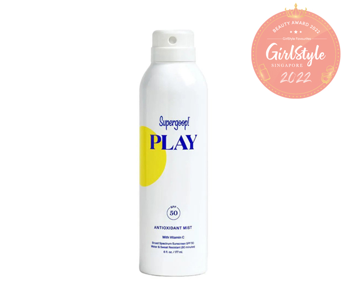 Supergoop! PLAY Antioxidant Mist With Vitamin C Broad Spectrum Sunscreen SPF50 PA++++ , $32 for 177ml.