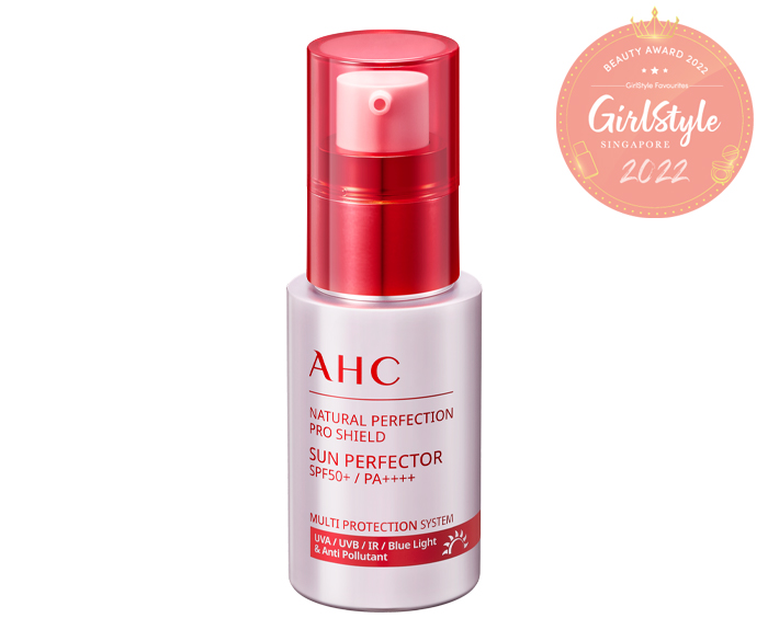 AHC Natural Perfection Pro Shield Sun Perfector SPF50/PA+++, $36 for 40ml.