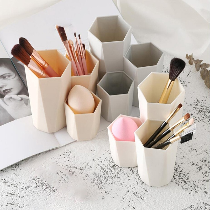 Honeycomb makeup brush holder in Singapore