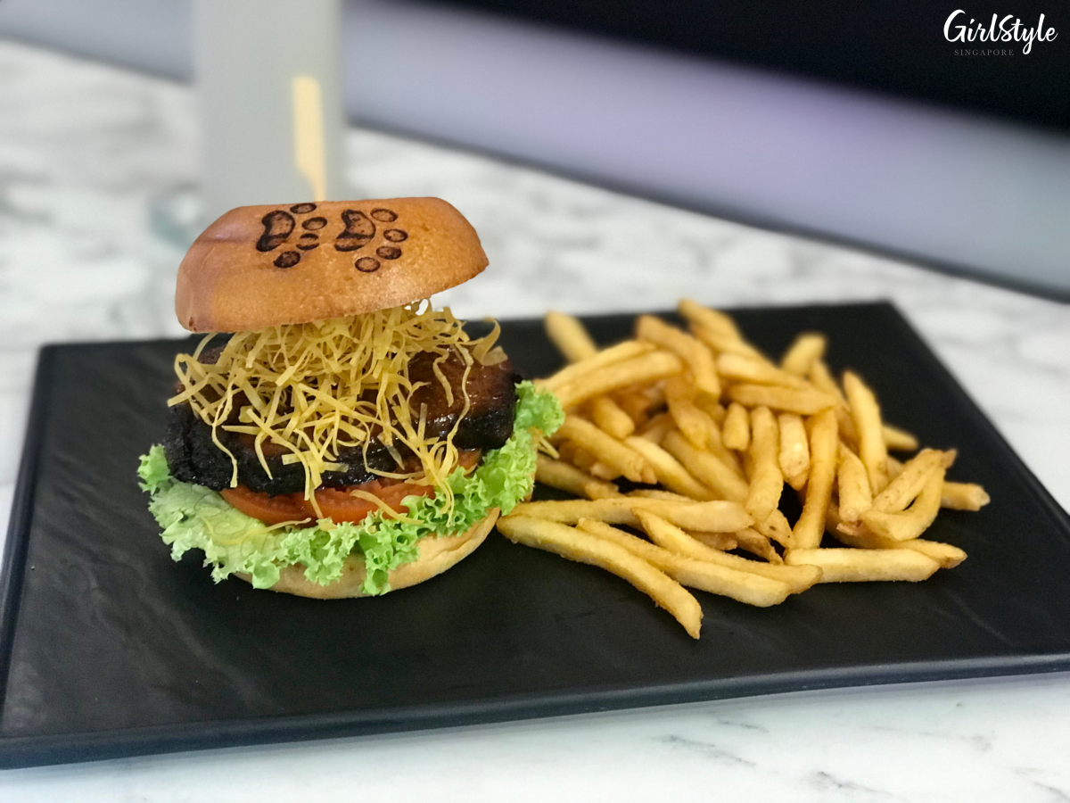 Iberico Char Siew Burger at Knock Knock Cafe