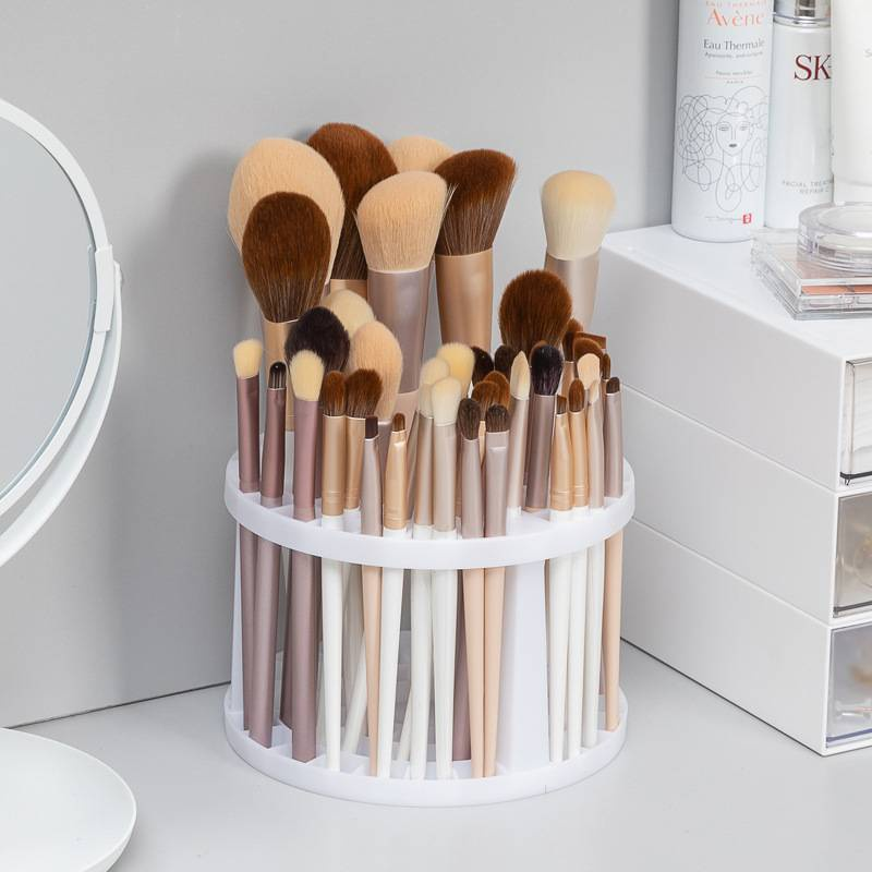 Large round makeup brush holder in Singapore