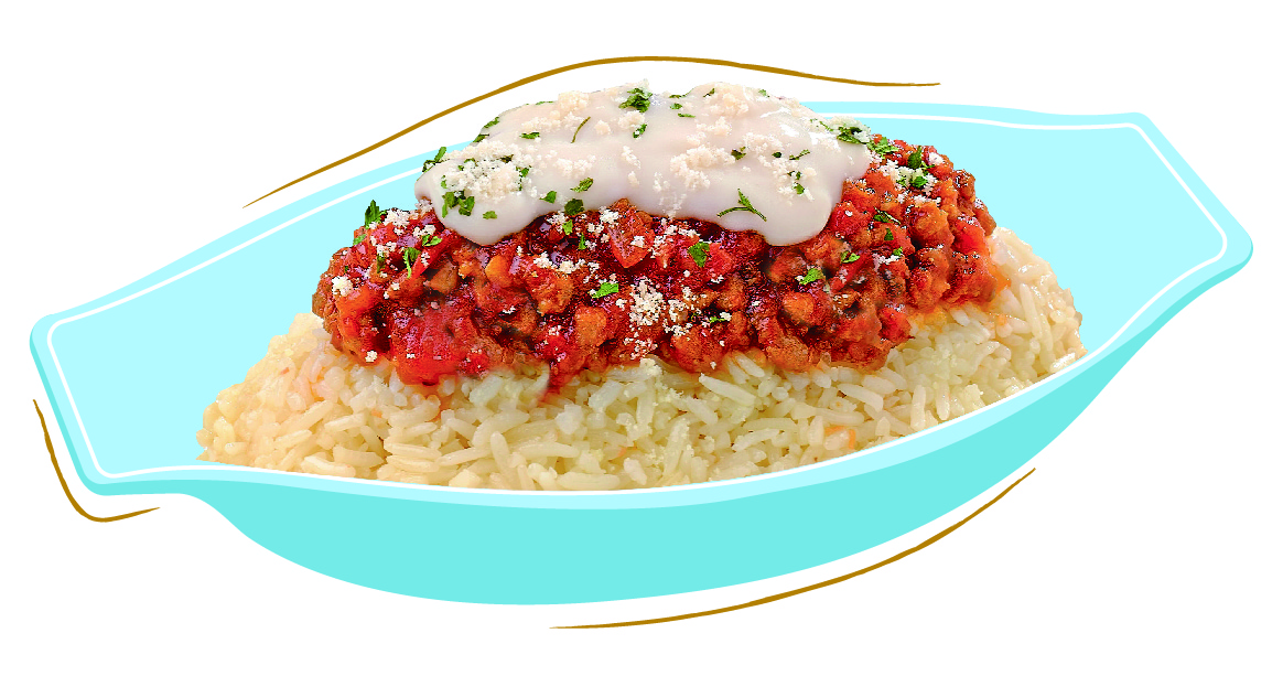 Taste Asia Butter Rice with Beef Bolognaise and Cheese