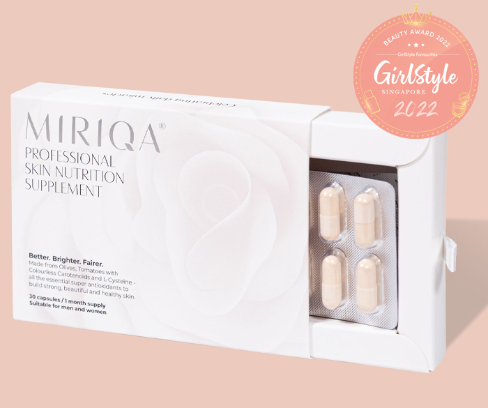 Miriqa® Professional Skin Nutrition Supplement, $138 per box.