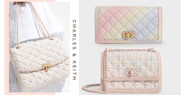 7 New Pastel Rainbow Bags From Charles & Keith Including Chic Tweed Pieces & Quilted Textures