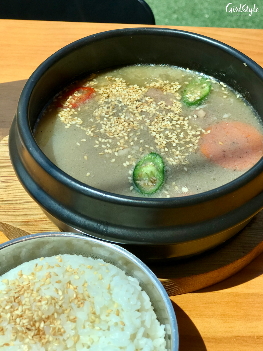 Hungry Korean Signature Pork Collagen Soup with Rice at Food Junction Great World