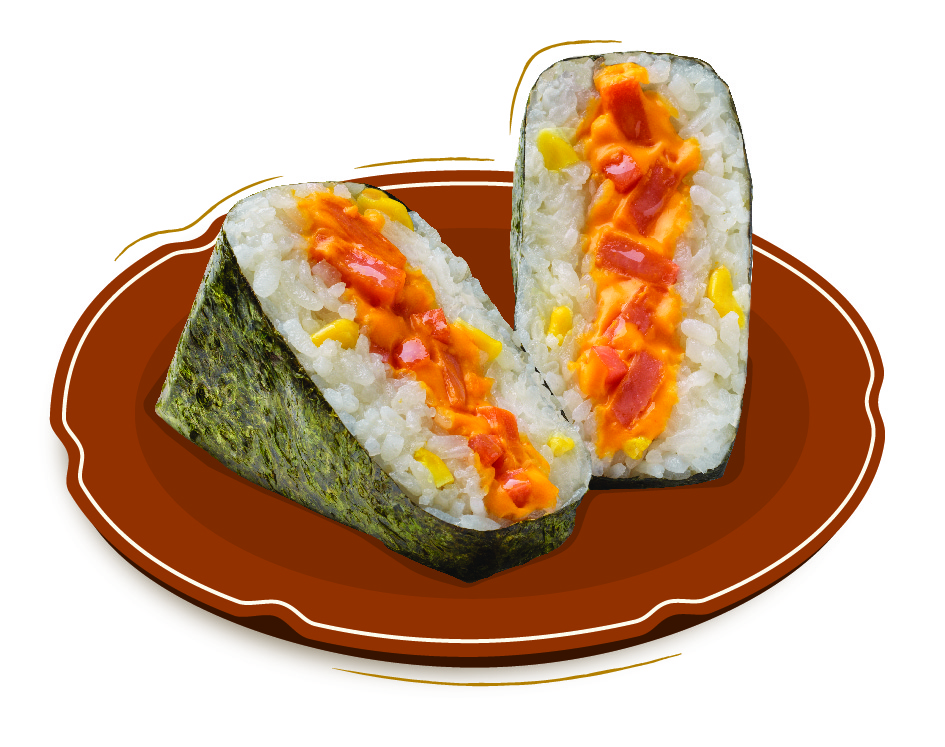 7-SELECT Cheesy Ham and Corn Onigiri