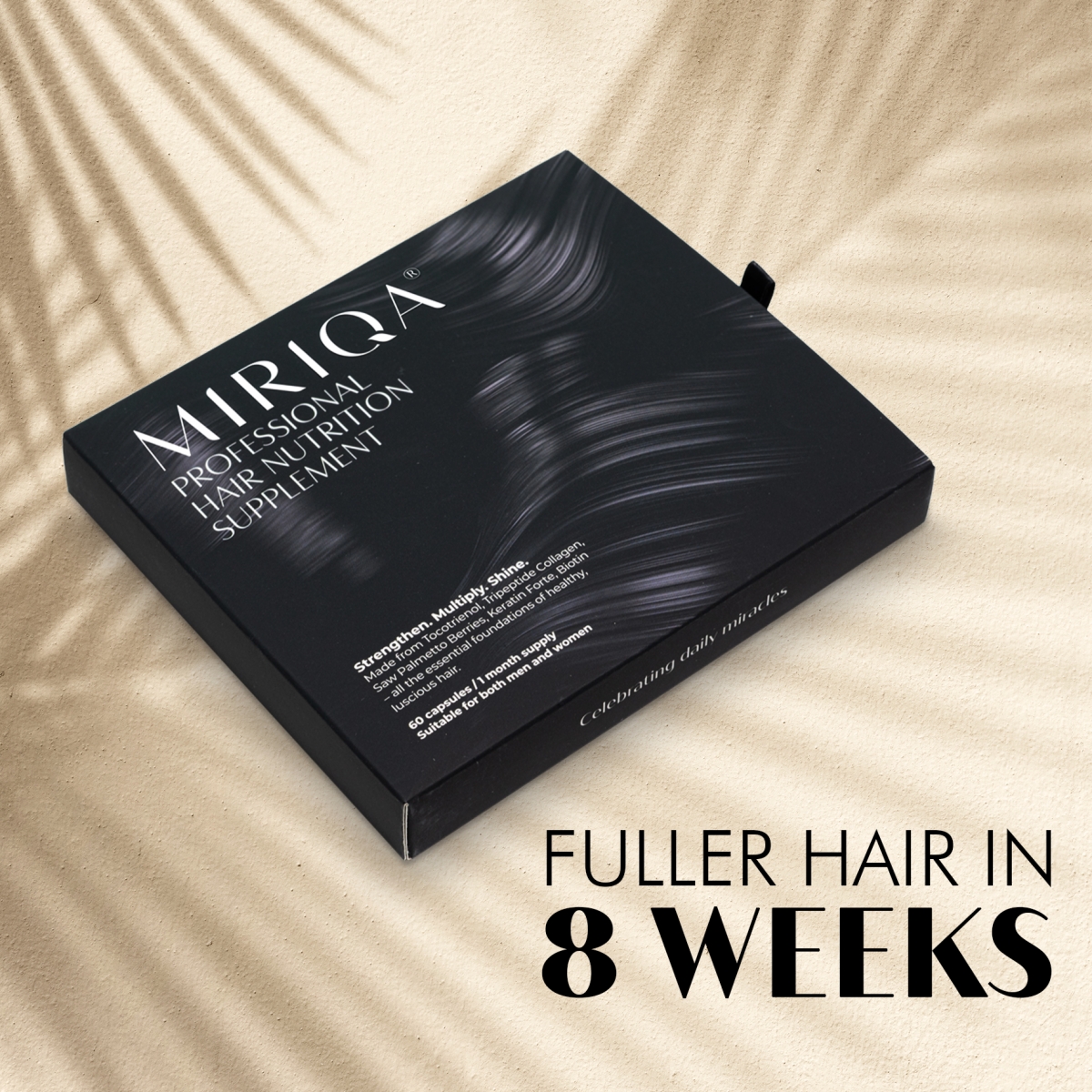 Miriqa® Professional Hair Nutrition Supplement , $125 per box.