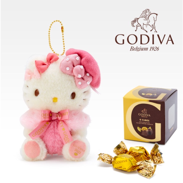 GODIVA x Sanrio Valentine's Day 2022 Chocolate Gift Set with Hello Kitty plushie