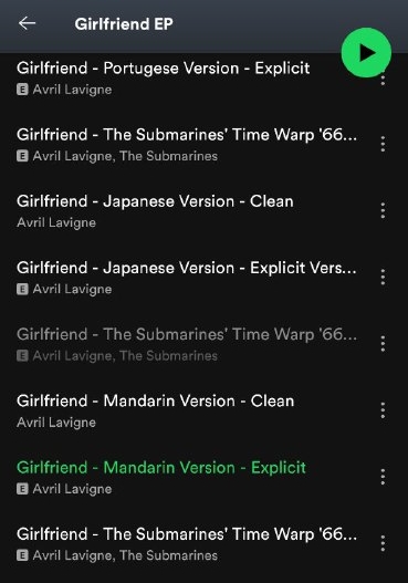 Avril Lavigne "Girlfriend" - different versions
