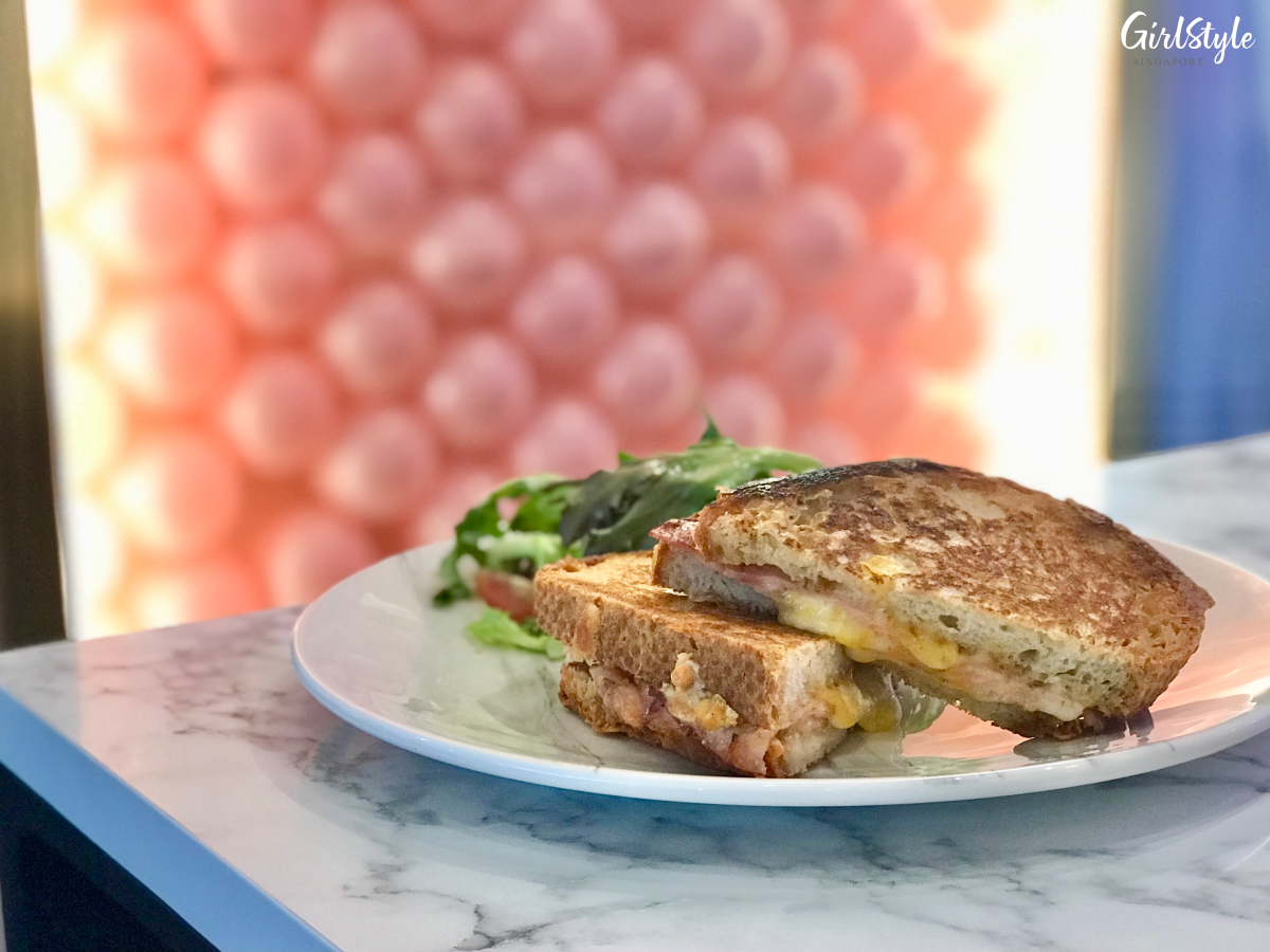 Grilled Triple Cheese Ham Sandwich at Knock Knock Cafe