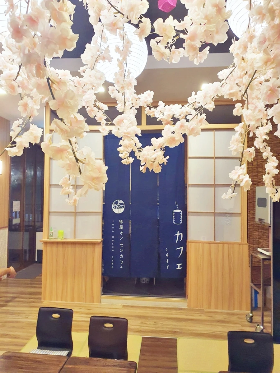 Joya Onsen Cafe sakura bath