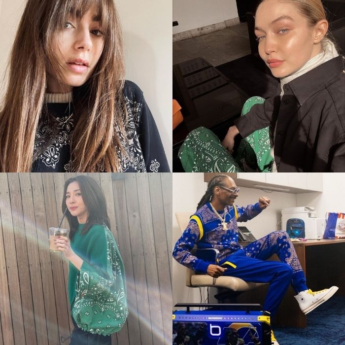 As seen on: Lily Collins, Gigi Hadid, Sandara Park, Snoop Dogg. 