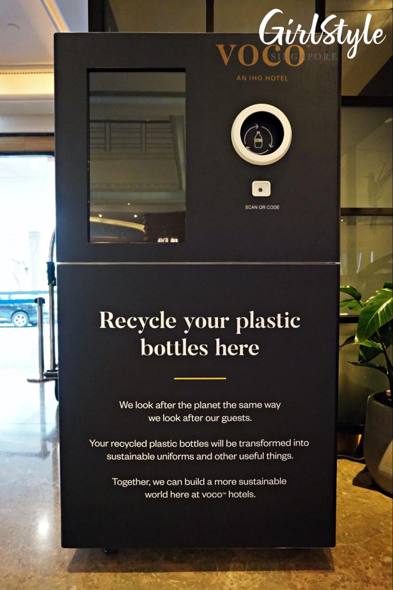 Bottle recycling at voco Orchard Singapor