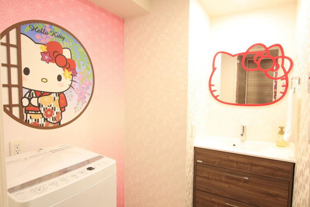 Hello Kitty Hotel Room at Resi Stay Kyoto Japan