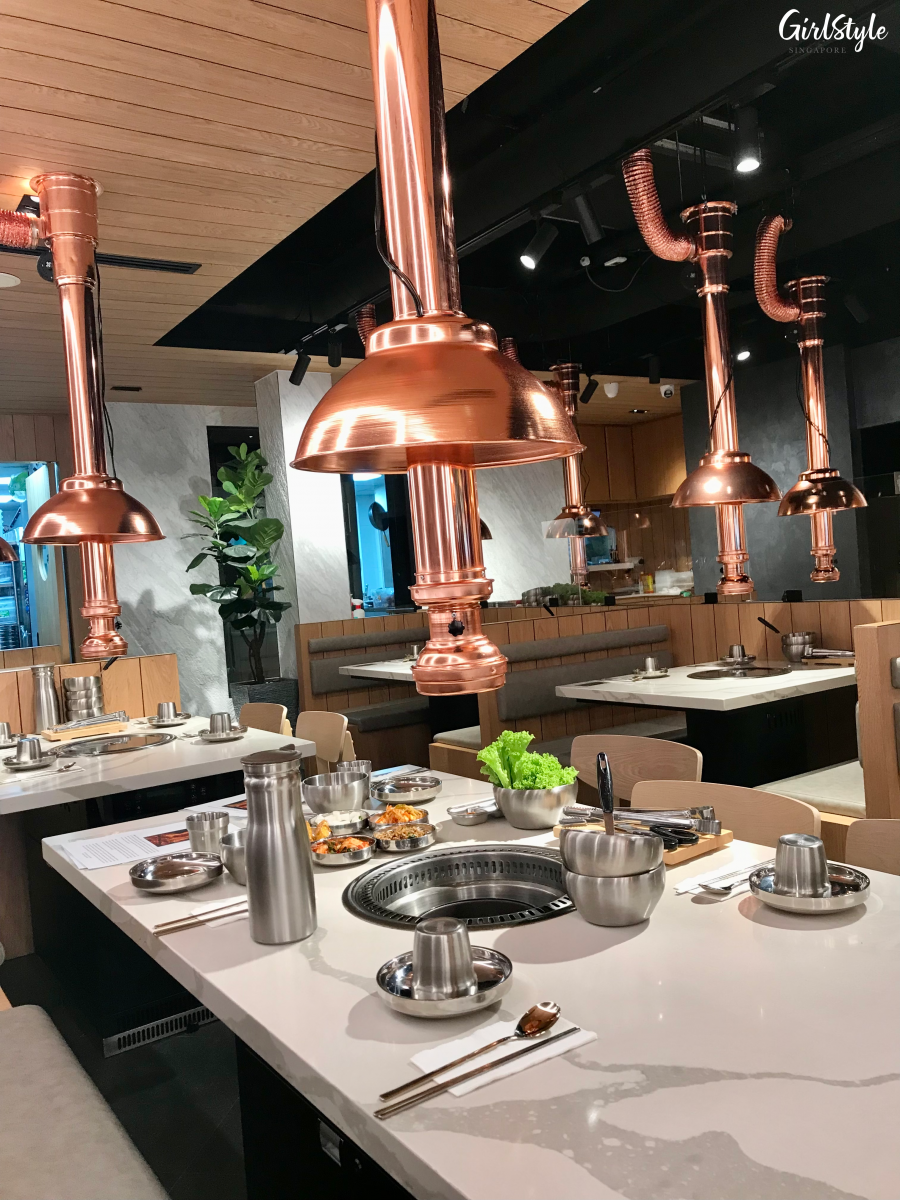 Interior of Omma Korean Charcoal BBQ at Bukit Timah
