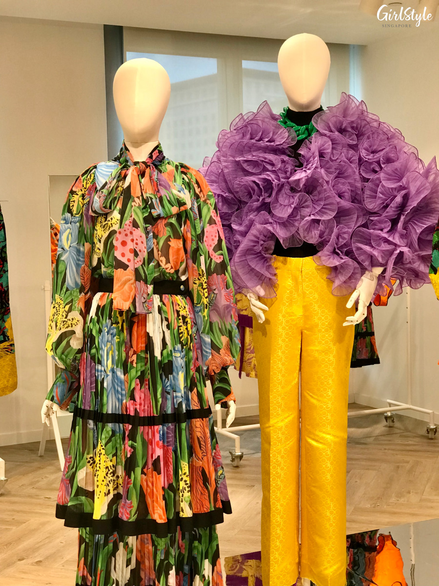 Iris Apfel x H&M purple puffy jacket