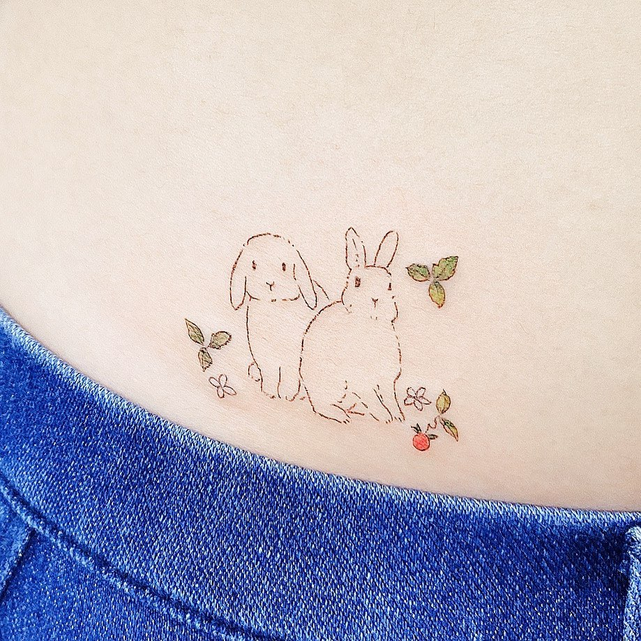 Cute animal tattoo by Sylvia Tattoo in Singapore