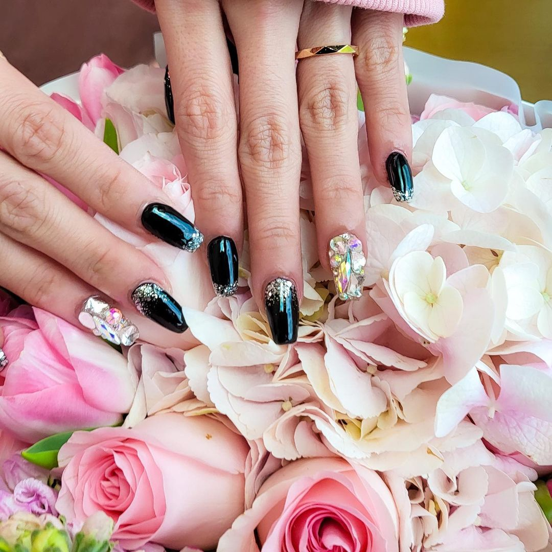 Kim Lim's wedding nails