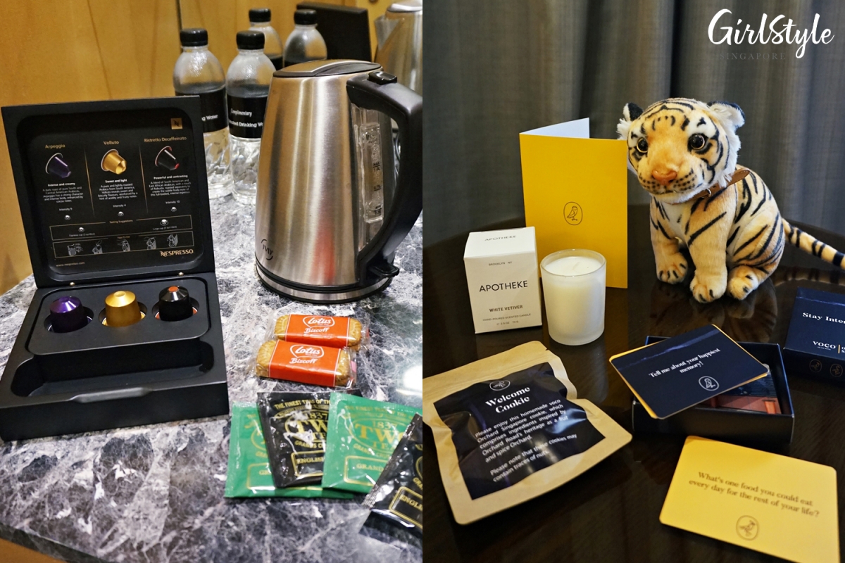 Room amenities at voco Orchard Singapore