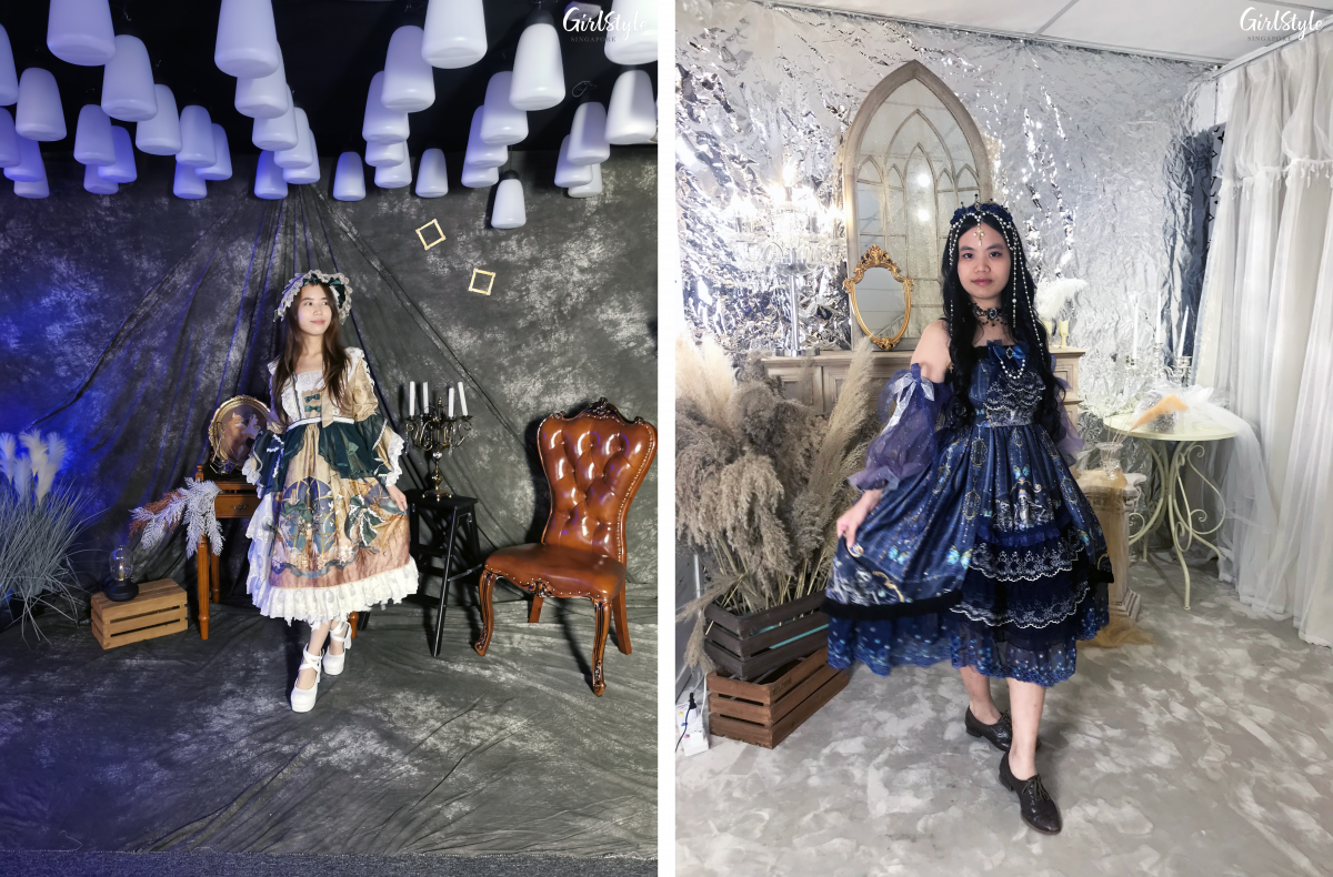 Japanese Lolita fashion outfits and backdrops at iWAN (i玩) Studio