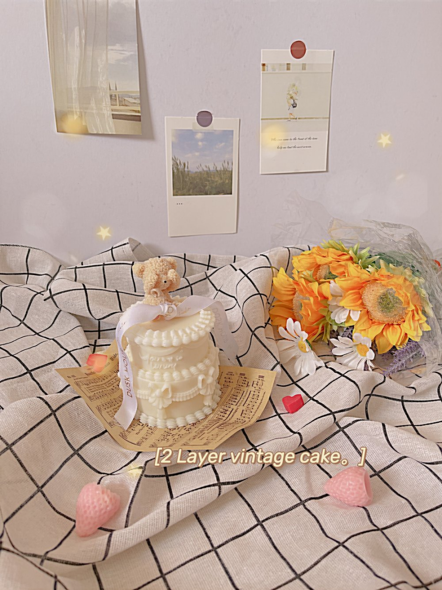 Korean Bear Cake Candle - Dusk Hour Singapore