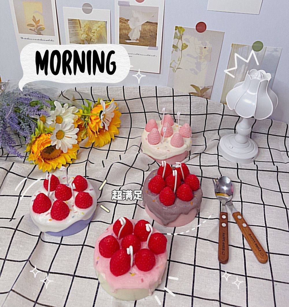Korean Strawberry Cake Candles - Dusk Hour Singapore