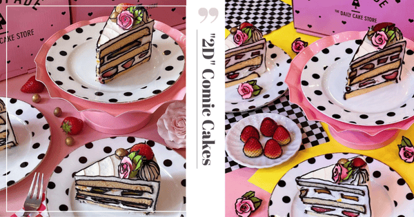 Pink Dessert Cafe In Town Has Cute New “2D” Comic Cakes That Look Straight Out Of A Webtoon