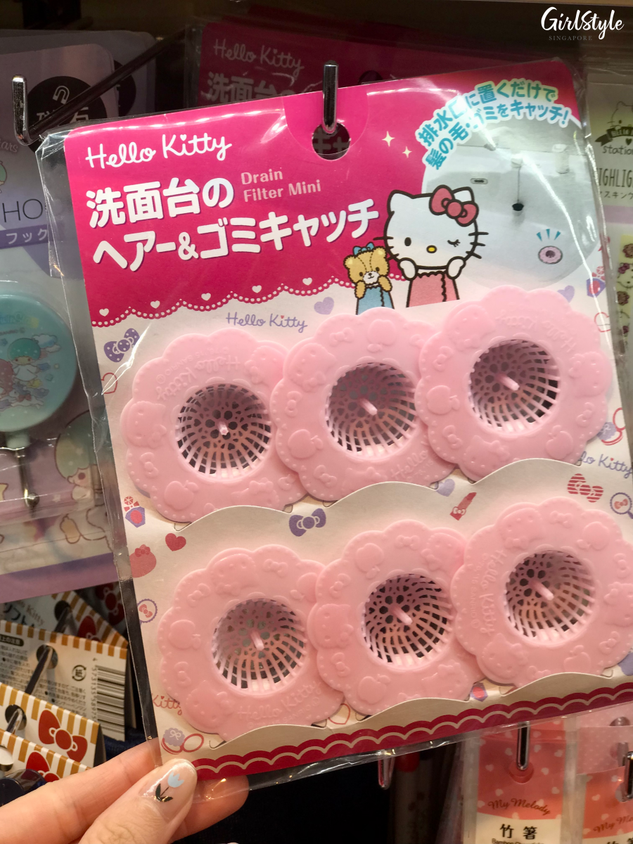 Hello Kitty mini drain filters at Daiso Singapore