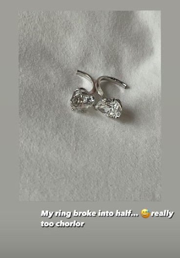 Kim Lim's wedding ring has broken