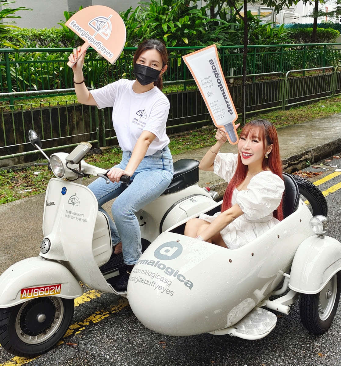 Spot the Vespa at Plaza Singaupura and upload a snap to win freebies from Dermalogica!