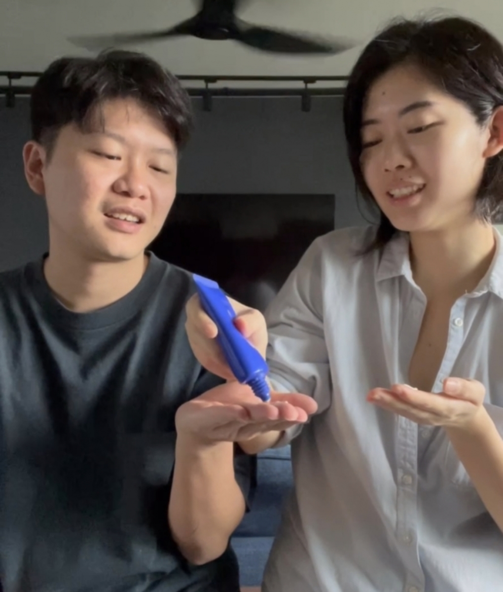 Wearing the SEKKISEI CLEAR WELLNESS UV Defense Gel before heading out.