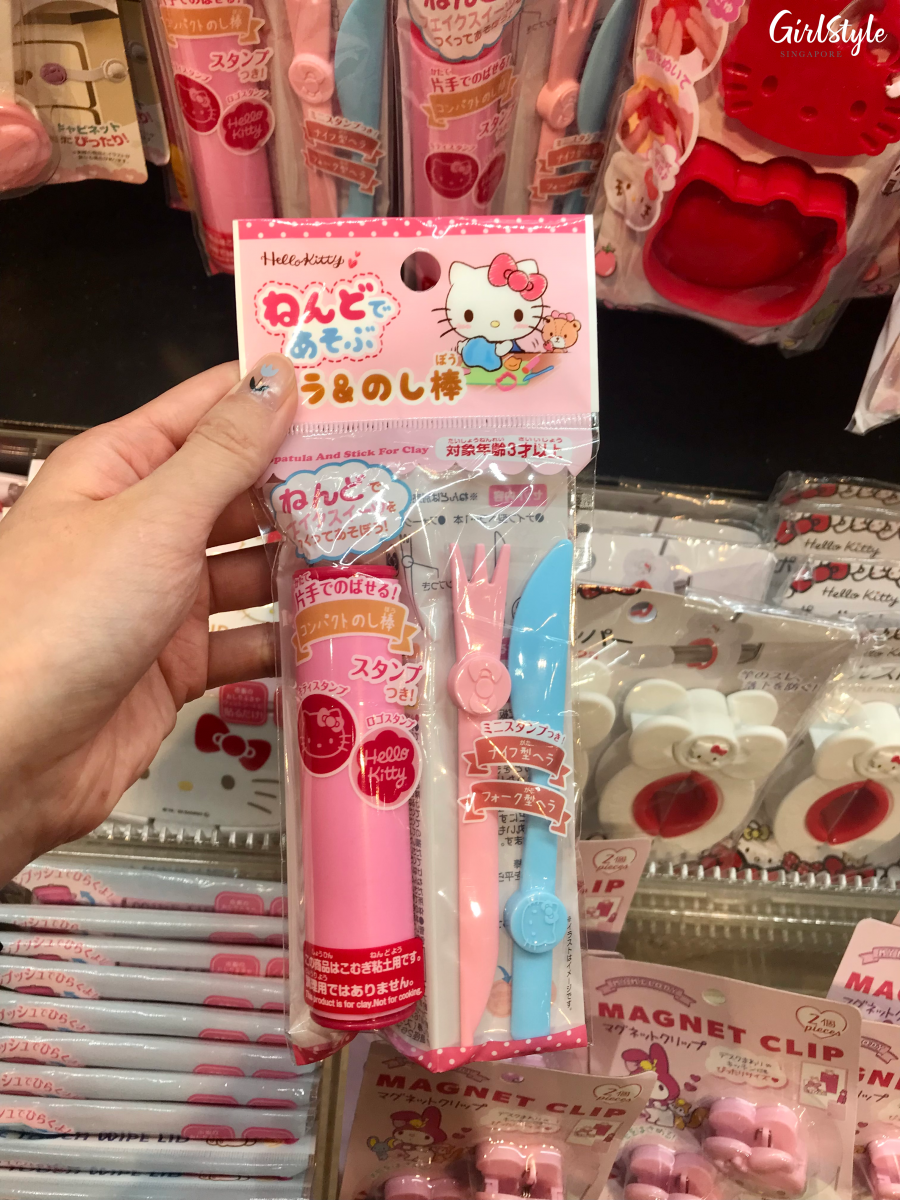 Hello Kitty portable cutlery case at Daiso Singapore