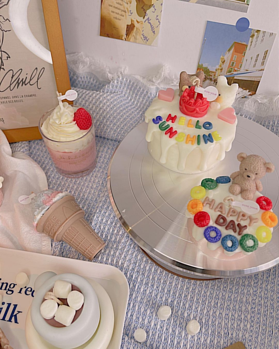 Korean Bear Cake Candles - Dusk Hour Singapore