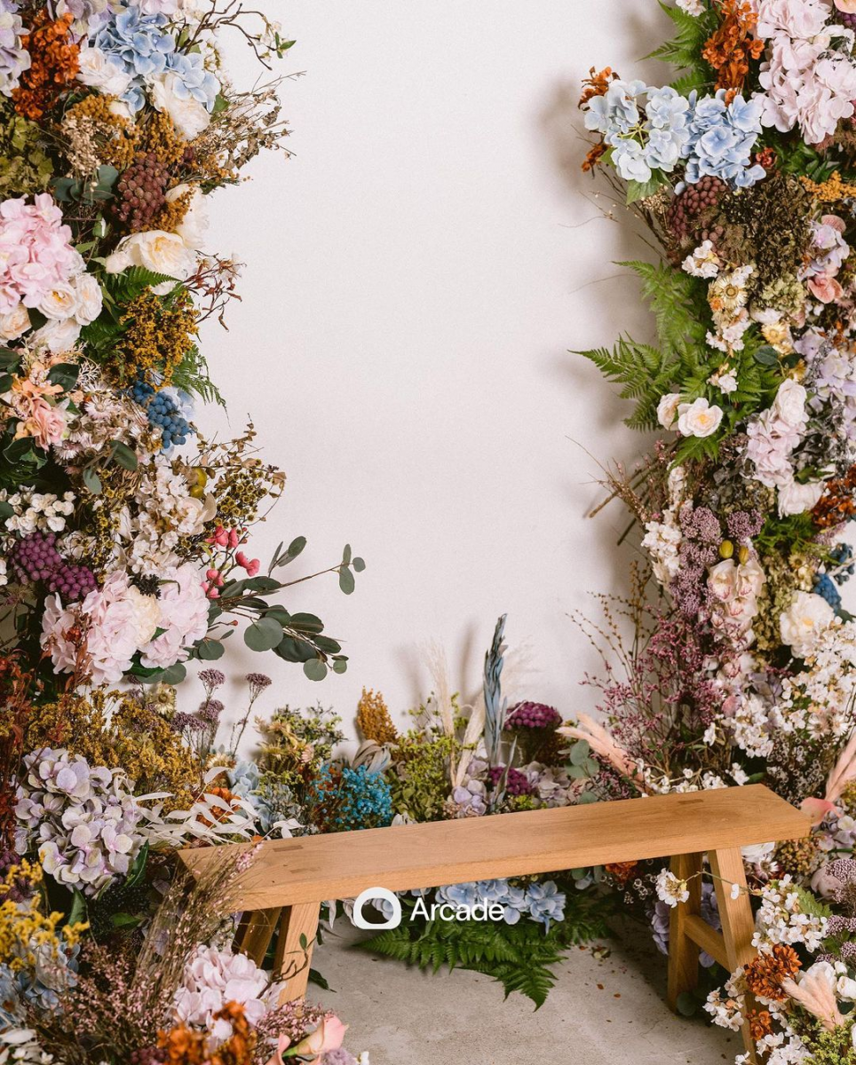 Arcade Studio self studio floral backdrop