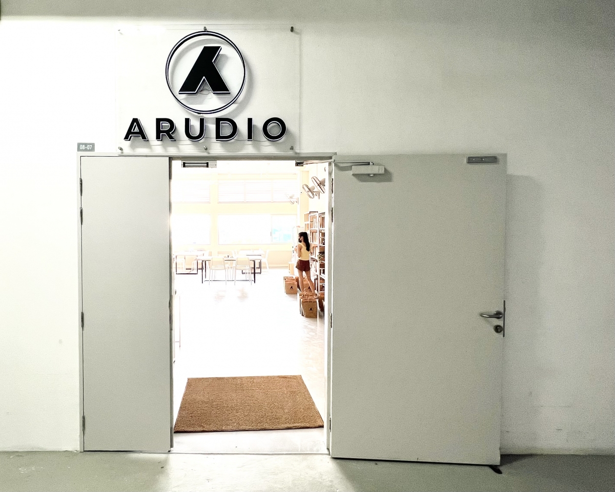 The entrance to Arudio’s Macpherson studio.