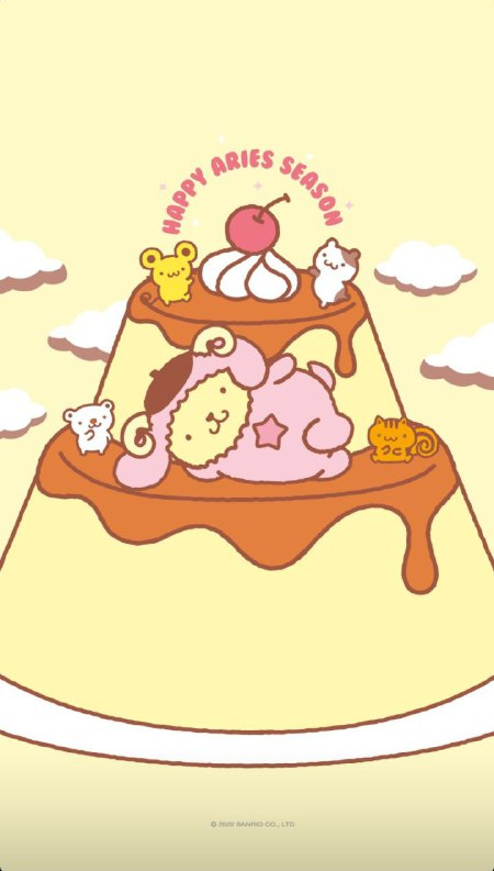 Pompompurin Aries Phone Wallpaper