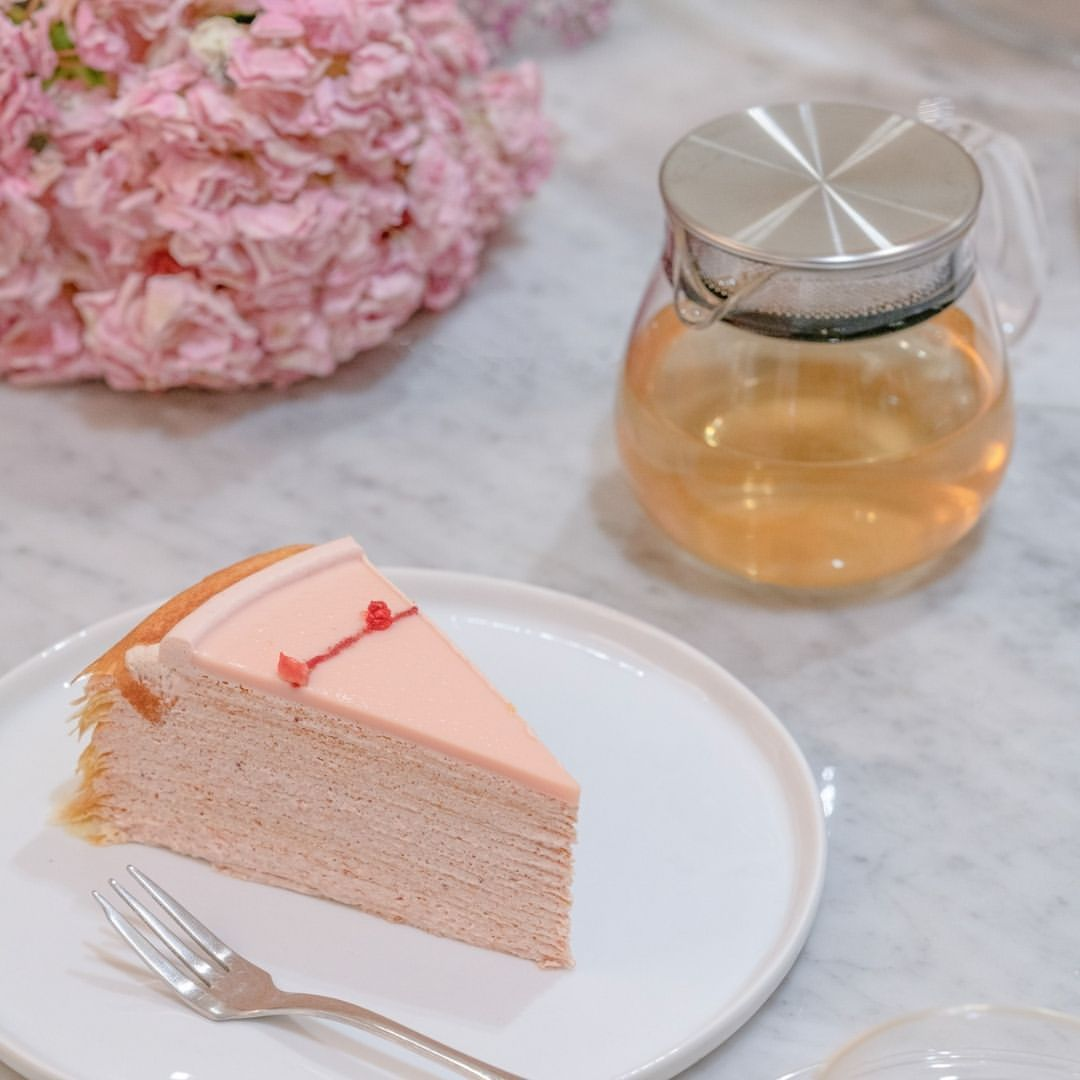 Lady M Singapore Sakura Berry Mille Crepe