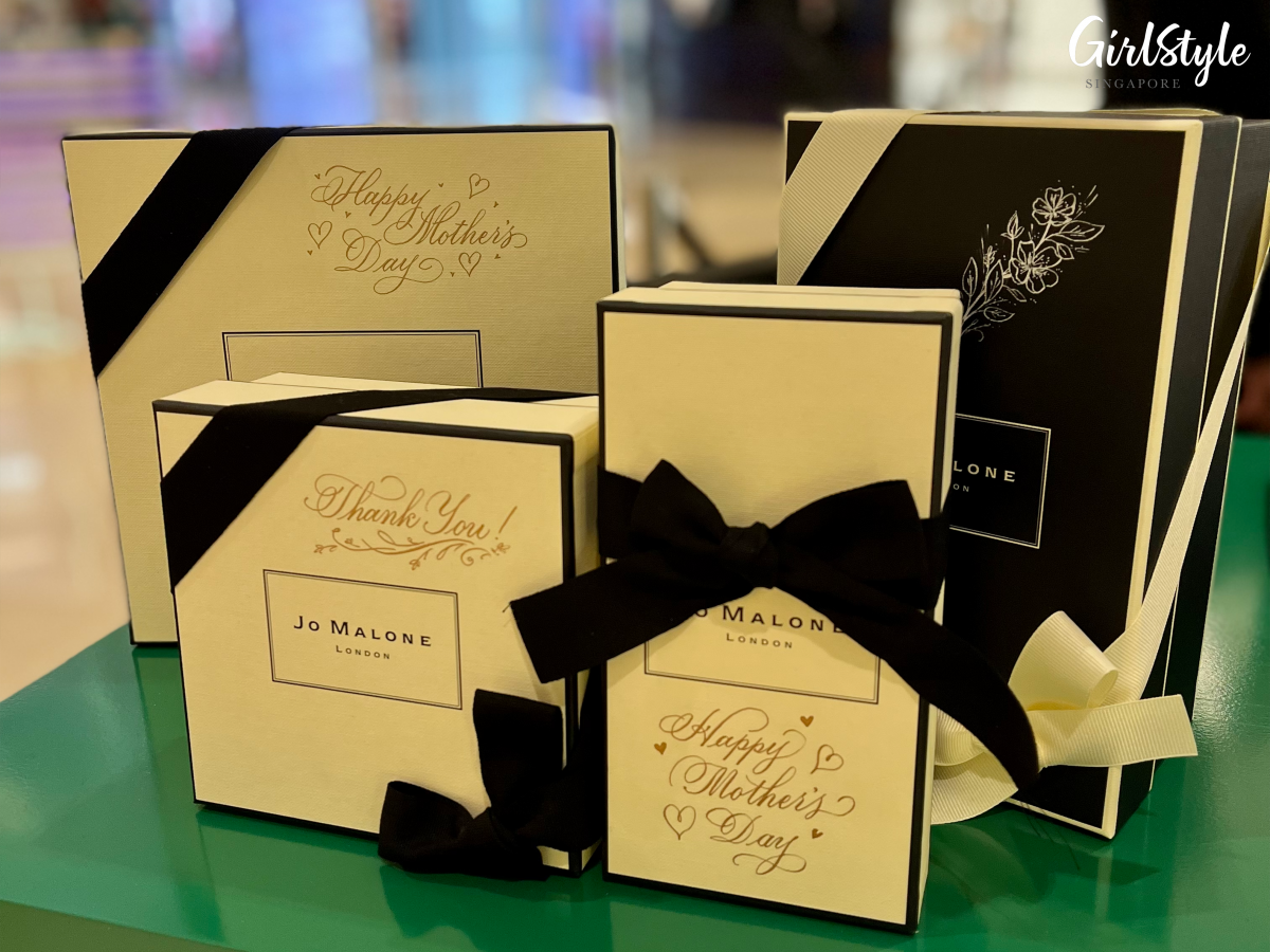 Custom calligraphy on box - Jo Malone pop-up at ION Orchard