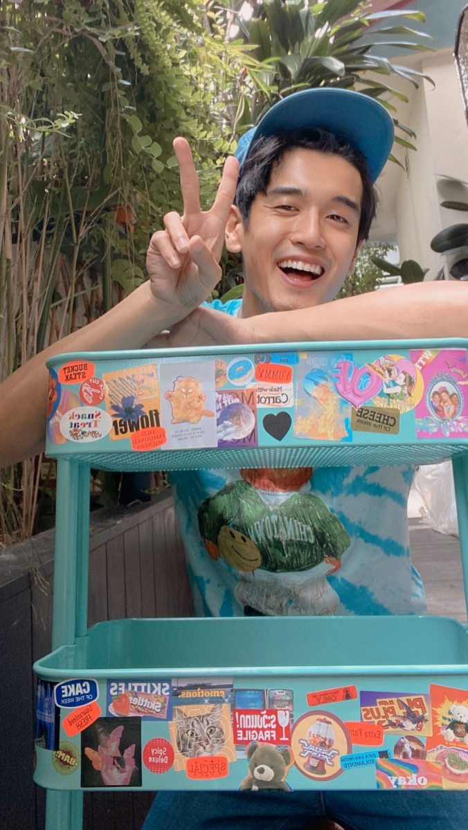 Nathan Hartono with his IKEA Transitions RÅSKOG trolley