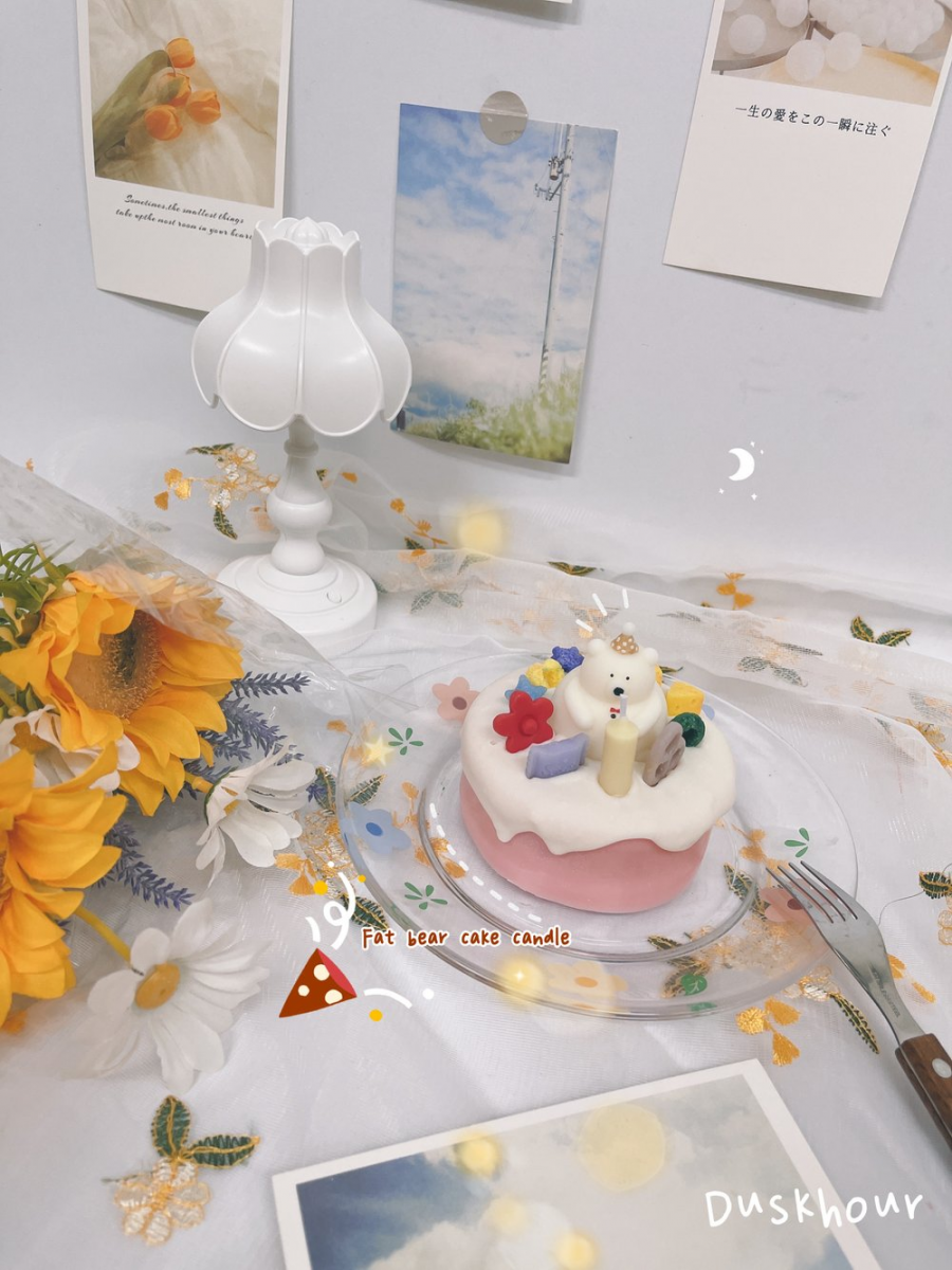 Korean Bear Cake Candle - Dusk Hour Singapore