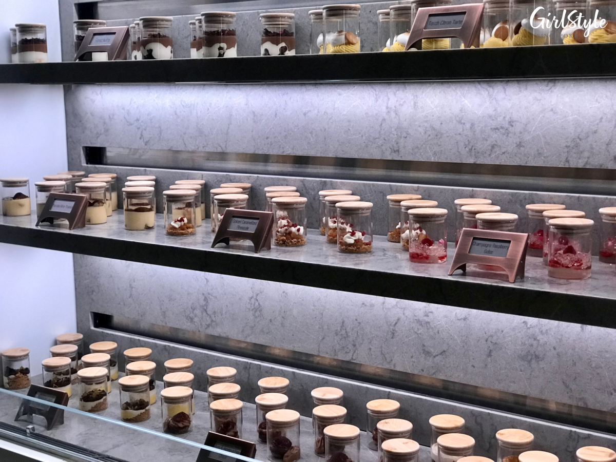 Desserts in jars at Estate buffet - Hilton Singapore Orchard
